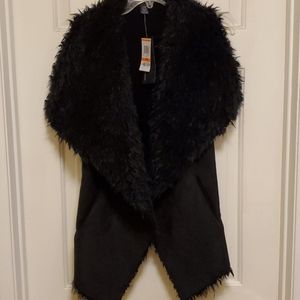 INC International Concepts Black Reversible Vest  - NWT